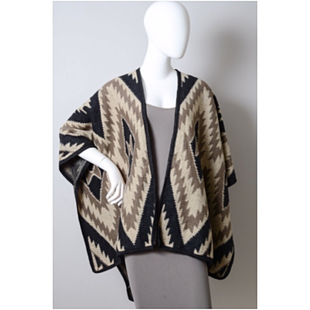 Bohemian Chic Cardi Kimono Ruana Wrap O/S - Picture 7 of 7
